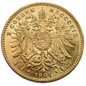 FJI 1848-1916, 10 koruna 1909 b.z., vlas.škr.