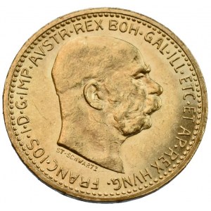 FJI 1848-1916, 10 koruna 1910 b.z., Schwartz, vlas.škr.