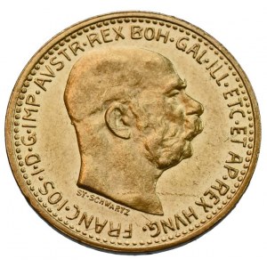 FJI 1848-1916, 10 koruna 1911 b.z., Schwartz, vlas.škr.