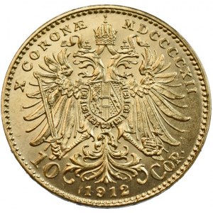 FJI 1848-1916, 10 koruna 1912 b.z., novoražba