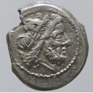 ANONYM, 211 př.Kr, victoriatus, Jupiter / Viktorie korunuje trofej. Crw.53, BMC 296, S. 9, 3,11gr. hr. ražbou