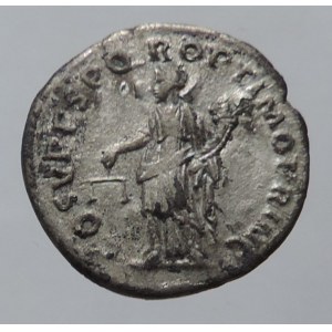 Trajan 98-117, denár, rv: COS V PP SPQR OPTIMO PRINC, Aequitas vlevo, roh hojnosti, váhy RIC 118