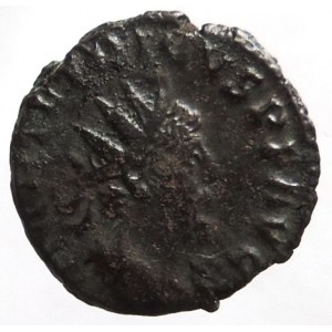 Victorinus 268-270, bronz. antoninian, SALVS AVG, Salus napájí hada vinoucího se z oltáře, RIC 71, S.3069