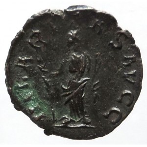 Victorinus 268-270, bronz. antoninian, SALVS AVG, Salus napájí hada vinoucího se z oltáře, RIC 71, S.3069