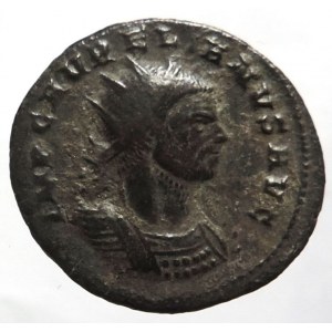 Aurelian 270-275, AE antoninian, rv: Sol a zajatec, ORIENS AVG