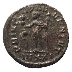 Carinus 282-285, bronz. antoninian, PRINCIPI IVENTVT. Carinus držící ensign. a oštěp. Mc. Ticinum, RIC 177