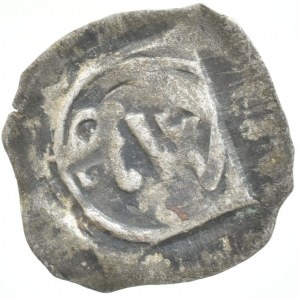 Bavorsko - Mnichov, Arnošt I. a Vilém III. 1397-1435, fenik, hlava mnicha v kruhu / v hladkém kruhu gotická písmena E W