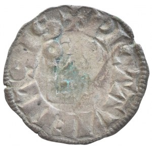 Francie, Alphons z Poitiers 1241 - 1271, denár b.l., s titulem krále Ludvíka IX., nep.ned.