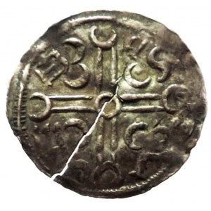 Břetislav I. 1034-1055, denár Cach 300 moravský, Všebor, dr.napr., patina 1,062g/20mm