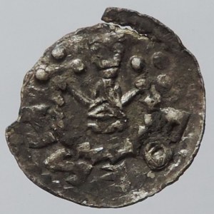 Ota I. Sličný 1061-1087, denár Cach 378, VP 41, olám.okr., kor. 0,517g RR