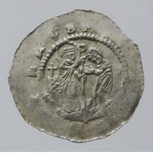 Vladislav II. 1140-1172, denár Cach 587 b.zn., n.ned., všechny postavy krásně vyraženy 0,762g