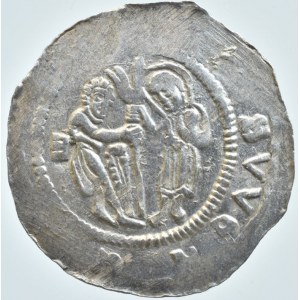 Vladislav II. 1140-1172, denár Cach 587var., otočené písmeno E v ploše rev., ned.opis, R