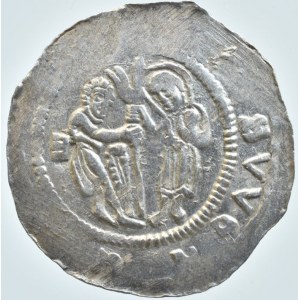 Vladislav II. 1140-1172, denár Cach 587var., otočené písmeno E v ploše rev., ned.opis, R