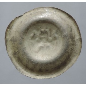 Václav II. 1278-1305, brakteát Cach 864, poprsí panovníka čelně, mělká ražba 0,429g/24,5mm
