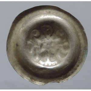 Václav II. 1278-1305, brakteát malý Cach -, orlice čelně, mělká ražba 0,256g/ 18,5mm