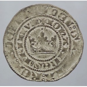 Jan Lucemburský 1310-1346, pražský groš Castelin 1, krásný exemplář, nep.ned. 3,287g/27,2mm
