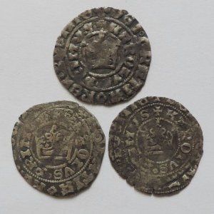 Karel IV. 1346-1378, pražské groše 3ks, soubor dobových falz neznámého původu, exempláře z různých razidel R