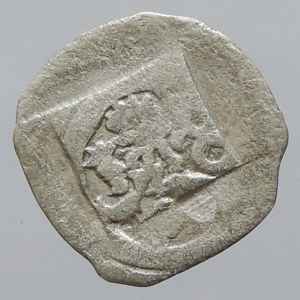 Václav IV. 1378-1419, peníz se lvem a čtyřrázem, dr.ned.
