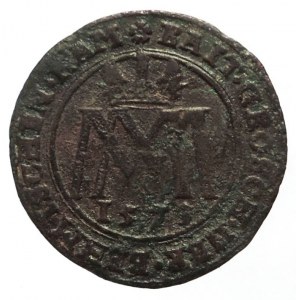 Maxmilián II. 1564-1576, Cu početní peníz Mrštík 20a, patina