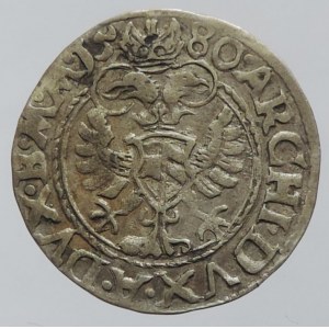 Rudolf II. 1576-1611, bílý groš 1580 Jáchymov-Kádner, MKČ 403