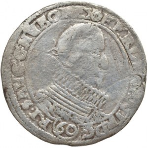 Ferdinand II. 1619-1637 kiprová mince, 60 krejcar 1621 BZ Olomouc-Zwirner, škr., hr., zaprav.dírka, ned.