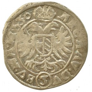 Ferdinand II. 1619-1637, 3 krejcar 1630 Praha-Hübmer, MKČ 760, nep.okr.