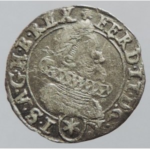 Ferdinand II. 1619-1637, 3 krejcar 1628 Kutná Hora-Hölzl, MKČ 809, v opise ARCHD.A.DVX, nep.ned. 1,59g