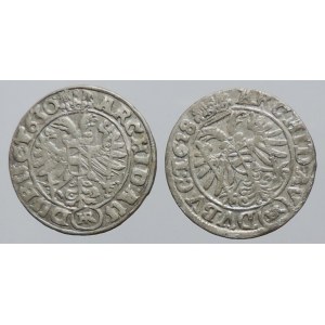 Ferdinand II. 1619-1637, 3 krejcar 1630 Vratislav-Riedel+Ziesler, MKČ 1020 + 3 krejcar 1628 HR (2/1-) 2ks