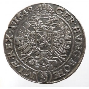 Ferdinand III. 1637-1657, tolar 1648 Praha-Wolker, MKČ 1172, nep.napr.okr. 28,841g