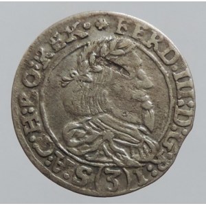 Ferdinand III. 1637-1657, 3 krejcar 1648 HL Těšín-Losz+Bremen, MKČ 1350, vada kovu RR