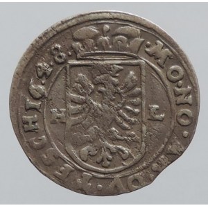 Ferdinand III. 1637-1657, 3 krejcar 1648 HL Těšín-Losz+Bremen, MKČ 1350, vada kovu RR