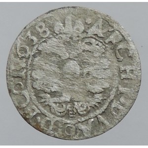 Ferdinand III. 1637-1657, 1 krejcar 1638 Olomouc-Schäffer, MKČ 1241