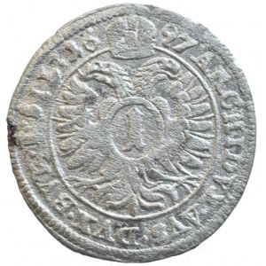 Leopold I. 1657-1705, 1 krejcar 1697 Opolí-Wackerl, Nech.825, MKČ.1674