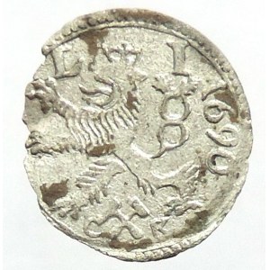 Leopold I. 1657-1705, 1/2 krejcar 1690 Kutná Hora-Krahe, MKČ 1477, 0,40g dr.st.kor., nep.ol.okr. R