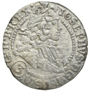 Josef I. 1705-1711, 3 krejcar 1711 FN, nep.ned.