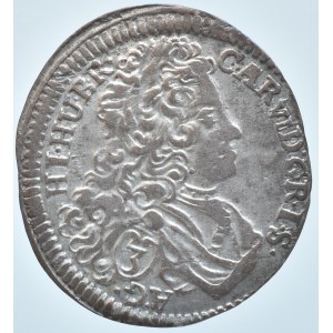 Karel VI. 1711-1740, 3 krejcar 1719 Praha, nep.exc.