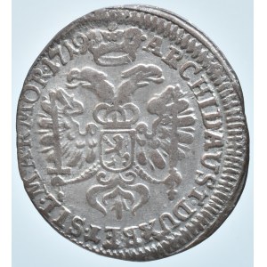 Karel VI. 1711-1740, 3 krejcar 1719 Praha, nep.exc.