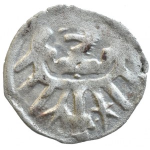 Lehnice-město 15. stol., haléř orlice / zkřížené klíče, Kopicki 8657 RR