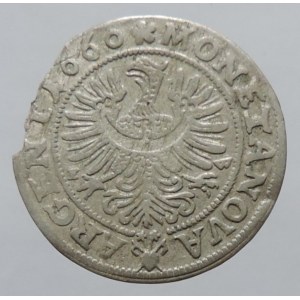 Lehnice-Břeh, Jiří 1654-1664, 3 krejcar 1660 EW, olám.okr. Kop. 5390