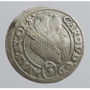 Münsterberg-Olešnice, Karel II. 1587-1617, 3 krejcar 1614 HT, dr.prohn.