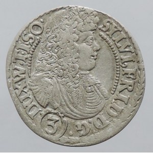 Württemberg-Olešnice, Sylvius Fridrich 1668-1697, 3 krejcar 1676 SP Kop. 6210