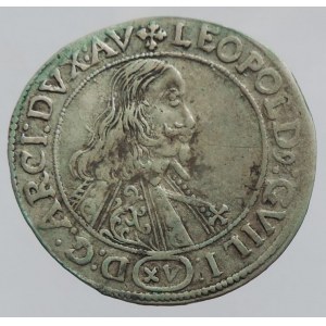 Olomouc biskupství, Leopold Vilém 1637-1662, XV krejcar 1662, SV-138, Meyer (AS) 856, patina, nep.škr., dr.st.měděnky