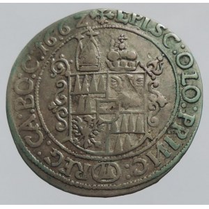 Olomouc biskupství, Leopold Vilém 1637-1662, XV krejcar 1662, SV-138, Meyer (AS) 856, patina, nep.škr., dr.st.měděnky