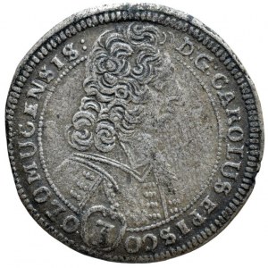 Olomouc biskupství, Karel III. Lotrinský 1695-1711, 3 krejcar 1706, SV 542, patina