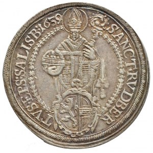 Salzburg arcibiskupství, Paris Graf Lodron 1619-1653, tolar 1639, Zöttl 1490, Probszt 1218, patina