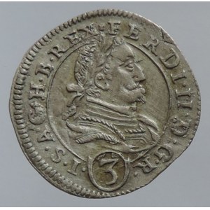 Ferdinand II. 1619-1637, 3 krejcar 1626 Graz, v opise tečky