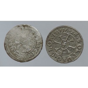 Ferdinand II. 1619-1637, 1 krejcar 1624 Vídeň-Fellner, dr.ned. + 1 krejcar 1624 Bavorsko 2ks