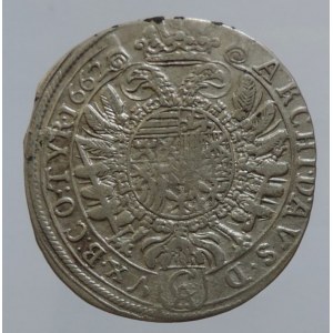 Leopold I. 1657-1705, XV krejcar 1662 CA Vídeň-Cetto, Banderolen, Höllhuber 62.4.1, nep.škr. R