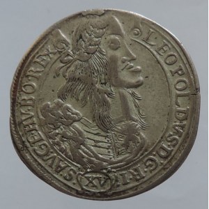Leopold I. 1657-1705, XV krejcar 1662 CA Vídeň-Cetto, Banderolen, Höllhuber 62.8.1 R