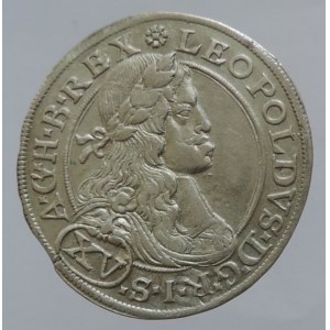 Leopold I. 1657-1705, XV krejcar 1663 CA Vídeň-Cetto, Höllhuber 63.5.3